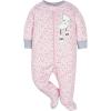 image:imageGerber BabyGirls 4 Pack Sleep N Play FootieCloudy