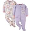 image:imageGerber Baby Girls 2Pack Sleep N Play Bunny Ballerina Purple 69 Months