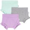 image:imageGerber Baby Girls 3Pack Bubble ShortsAqua  Gray  Purple