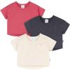 image:imageGerber Baby Girls 3Pack Short Sleeve TeesPink  Gray and White