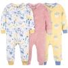 image:imageGerber Baby Girls Fleece Footless Pajamas 3packMulti Floral