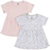 image:imageGerber Baby Girls Toddler 2Pack Short Sleeve Cotton DressesPink Small Floral