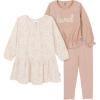 image:imageGerber Baby Girls Toddler Girls 3piece Dress Top and Legging SetTan