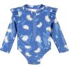 image:imageGerber Baby Girls Toddler Long Sleeve One Piece Rashguard SwimsuitBlue Daisies