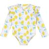image:imageGerber Baby Girls Toddler Long Sleeve One Piece Rashguard SwimsuitWhite Yellow Lemons