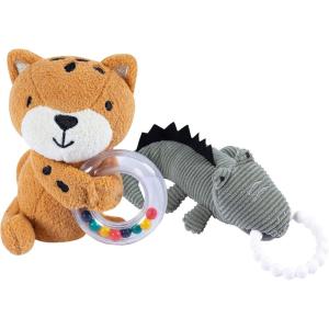 image:imageGerber Baby 2Pack Rattle Toy amp Teether Set Cheetah and Croc One SizeCheetah and Croc