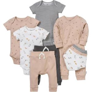 image:imageGerber Baby 9piece Baby Gift Set for Newborn Boys amp Girls  Premium Cotton Baby Essentials Layette SetSafari
