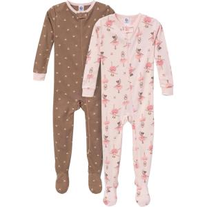 image:imageGerber Baby Girls 2Pack Footed PajamasBallerinas