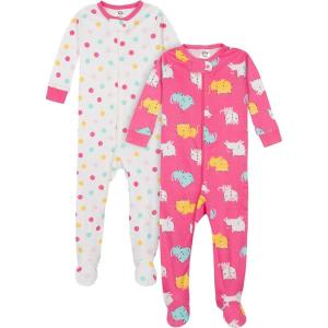 image:imageGerber Baby Girls 2Pack Footed PajamasCats