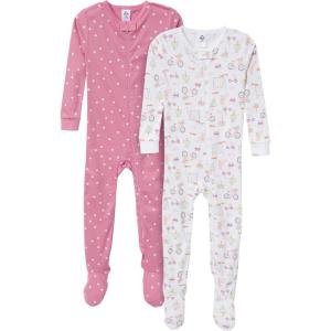 image:imageGerber Baby Girls 2Pack Footed PajamasDogs