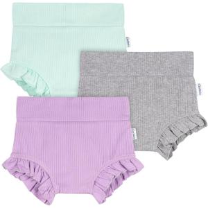image:imageGerber Baby Girls 3Pack Bubble ShortsAqua  Gray  Purple