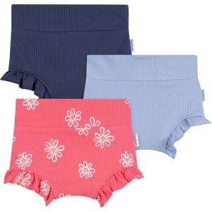 image:imageGerber Baby Girls 3Pack Bubble ShortsBlue  Pink