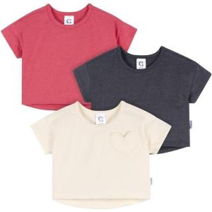 image:imageGerber Baby Girls 3Pack Short Sleeve TeesPink  Gray and White