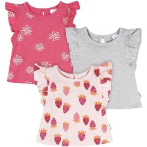 image:imageGerber Baby Girls 3Pack Short Sleeve TeesPink Strawberries