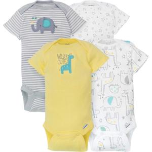 image:imageGerber Baby Girls 4Pack Short Sleeve Onesies Bodysuits 03 Months Gray