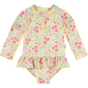 image:imageGerber Baby Girls Toddler Long Sleeve One Piece Rashguard SwimsuitFloral