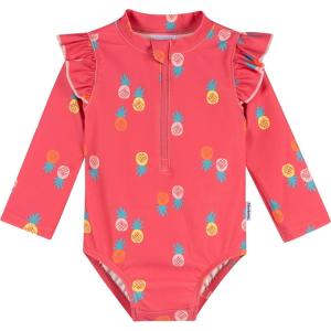 image:imageGerber Baby Girls Toddler Long Sleeve One Piece Rashguard SwimsuitPink Pineapple