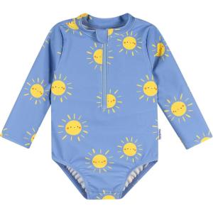 image:imageGerber Baby Girls Toddler Long Sleeve One Piece Rashguard SwimsuitSunshine Smiles