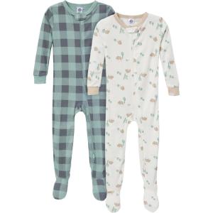 image:imageGerber BabyBoys 2Pack Footed PajamasDesert Animals
