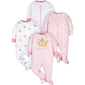 image:imageGerber BabyGirls 4 Pack Sleep N Play FootieCastle