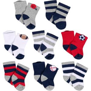 image:imageGerber babygirls 8pair Wiggle Proof SockCasual SockSports Blue
