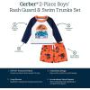 image:imageGerber BabyBoys Toddler Long Sleeved Rashguard Swim Bathing Suit SetBlue Beach
