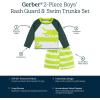 image:imageGerber BabyBoys Toddler Long Sleeved Rashguard Swim Bathing Suit SetGreen Gator