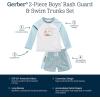 image:imageGerber BabyBoys Toddler Long Sleeved Rashguard Swim Bathing Suit SetSurf