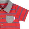 image:imageGerber Baby Boys Cotton Polo RomperRed  Blue