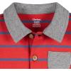 image:imageGerber Baby Boys Cotton Polo RomperRed  Blue