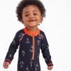 image:imageGerber Baby Boys Toddler Long Sleeve One Piece Sun Protection Rashguard SwimsuitBlue Anchor