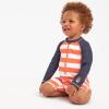 image:imageGerber Baby Boys Toddler Long Sleeve One Piece Sun Protection Rashguard SwimsuitStripe