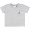 image:imageGerber babyboys Toddler 3pack Short Sleeve Pocket TeesBlack  Gray and White