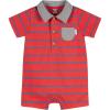 image:imageGerber Baby Boys Cotton Polo RomperRed  Blue