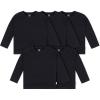 image:imageGerber UnisexBaby Toddler 5Pack Solid Long Sleeve TShirts Jersey 160 GSMBlack
