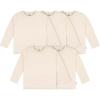 image:imageGerber UnisexBaby Toddler 5Pack Solid Long Sleeve TShirts Jersey 160 GSMNatural
