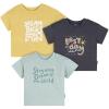 image:imageGerber babyboys Toddler 3pack Short Sleeve Pocket TeesBlue  Gray and Yellow