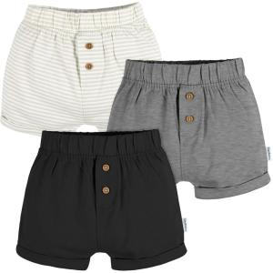 image:imageGerber Baby 3Pack Knit ShortsBlack