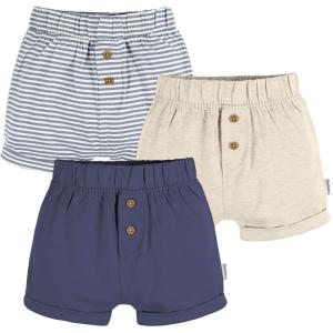 image:imageGerber Baby 3Pack Knit ShortsBlue