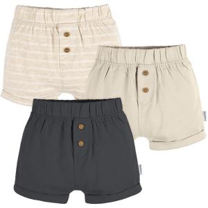 image:imageGerber Baby 3Pack Knit ShortsGrey