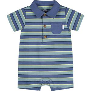 image:imageGerber Baby Boys Cotton Polo RomperBlue  Green