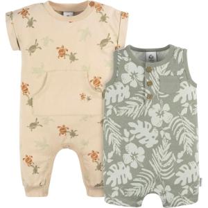 image:imageGerber Baby Boys Short Leg and Long Leg Romper SetTropical