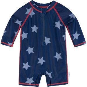 image:imageGerber Baby Boys Toddler Long Sleeve One Piece Sun Protection Rashguard SwimsuitBlue Stars