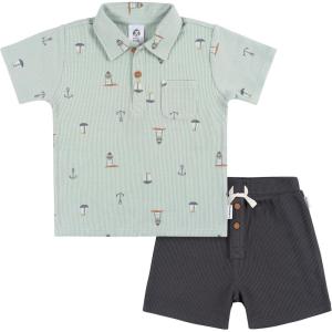 image:imageGerber Baby Boys Toddler Tshirt and Shorts SetSea Scene