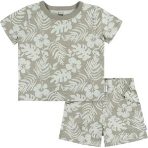 image:imageGerber Baby Boys Toddler Tshirt and Shorts SetTropical Leaves