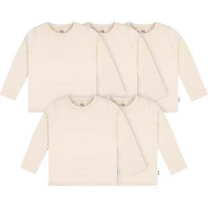 image:imageGerber UnisexBaby Toddler 5Pack Solid Long Sleeve TShirts Jersey 160 GSMNatural