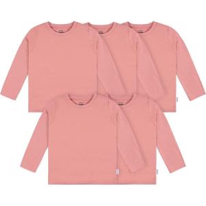 image:imageGerber UnisexBaby Toddler 5Pack Solid Long Sleeve TShirts Jersey 160 GSMPink