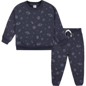 image:imageGerber babyboys Baby Boys Toddler 2piece Fleece Sweatshirt and Jogger SetNavy Space