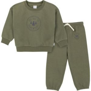 image:imageGerber babyboys Baby Boys Toddler 2piece Fleece Sweatshirt and Jogger SetOlive