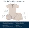 image:imageGerber Baby Bodysuit and Short SetBeige